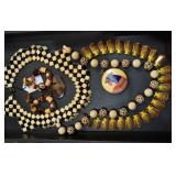 Art jewelry -mesh necklace, enameled , Egyptian