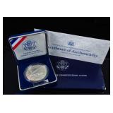 1987-P U.S. constitution Silver Dollar Cased