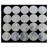 Twenty 1881-S Uncirculated Morgan Silver Dollars