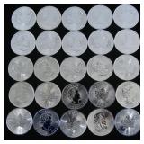 25 - 2014 Canadian .999 Silver 5$ Maple Leafs