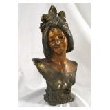 Antique Spelter Sculptural bust "LAutomn"