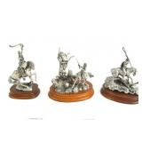 Three Native Pewter sculptures by Pollard & Boyett