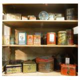 Collection of 29  old tins & kitchen Tins