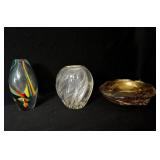 3 Murano glass pcs
