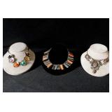 Modern Silver Necklaces with gemstones