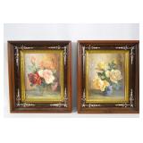 Pair of 19th Century frames- Stillife roses