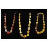 Three Agate Necklaces