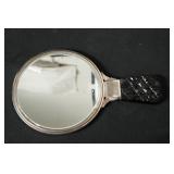 Art Deco beveled round mirror