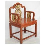 Antique Chinese Arm chair Red and gold Lacquer