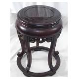 An Antique Mahogany Chinese Round Stand
