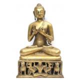 Thailand brass Buddha - Foo Dogs base
