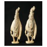 19th c. Carved Chinese Immortals - signed