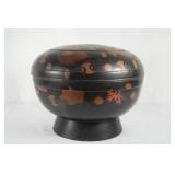 Japanese covered pedestal bowl