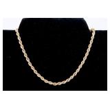 14kt Gold rope twist necklace choker