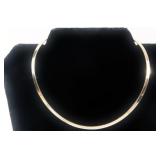 14kt Italian gold herringbone necklace