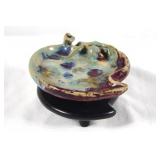 Tang Style Shiwan Sancai Peach-Form Brush Washer