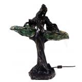 Bronze Art Nouveau Style figural lamp