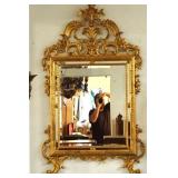 French Louis XV Revival Carved Giltwood Mirror