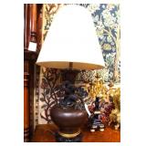 Chinese bronze lamp