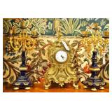 Imperial Italian Baroque Style Clock Set