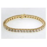 18k Gold 4mm Round Cut Diamond Tennis Bracelet