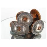 A Fine Navajo First Phase Sterling Concho Belt