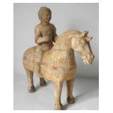 Han Dyn. Earthenware Armored Horse & Ryder