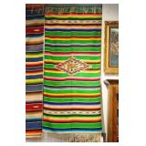 Vintage Mexican Rainbow Saltillo blanket