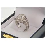 14K White Gold 1.37 ct GIA Certified Pear Diamond
