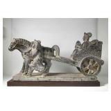 Han Style Carved Stone Chariot Tomb Sculpture