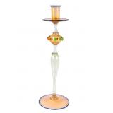 Murano Aventurine Art Glass Candlestick 9"