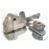 3 Steatite Am Indian Mound pipes