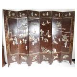 6 Panel antique Chinese screen - 7
