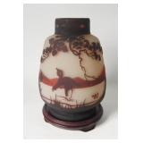 Daum Freres Cameo Glass Vase