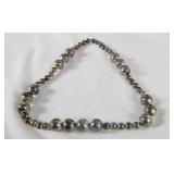 Taxco sterling Multi beaded necklace 22"