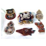 6 Antique Iroquois Beaded Souvenir Whimsies