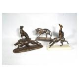 Collection of  5 Art Deco Greyhound dogs