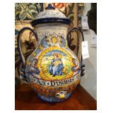 Italian handpainted ceramic  Amphora vase