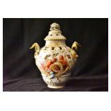 Antique "KPM" Potpourri Vase with faces