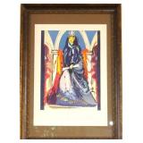 Salvador Dali signed Lady Blue"  engraving