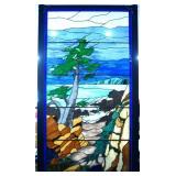 Robert Eyberg "Calif. Coast" Stained glass window