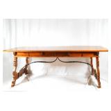 Spanish Style Partners Desk with Wrought Iron