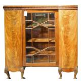 Antique English 2 side door bookcase