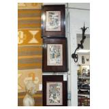 Three Antique Chinese Famille Verte Porcelain Tile