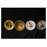 Four Antique Pictorial Cabinet Plates