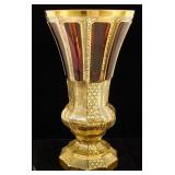 Fine Bohemian glass crystal vase