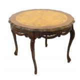 French style inlaid round side table