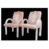 Modern Acrylic arm chairs - pair