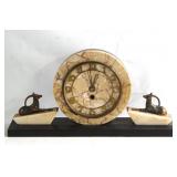Art Deco French marble clock