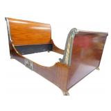 Outstanding Mahogany Sleigh bed with bronze ormolu